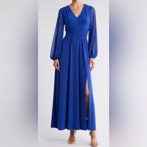 MARINA Blue Maxi Dress size L